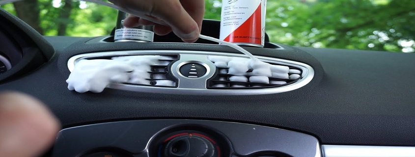 Car Ac Treatment, sanitization of car AC Vents with special foam